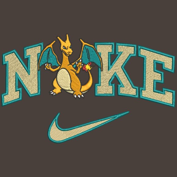 Nike Pokemon Charizard Embroidered Adult Unisex Crewneck Sweatshirt Cozy - Picture 4 of 12